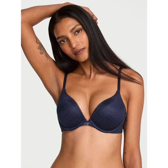 Body By Victoria Push-up Black Bra with Lace and Bow Detail - Picture 3 of 3